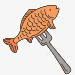 鱼肉食材食物烤鱼矢量图高清图片