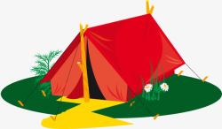 卡通野营帐篷素材