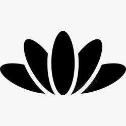 亚洲的东方佛教的莲花图标高清图片