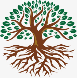 能源logo设计手绘树木图标矢量图高清图片