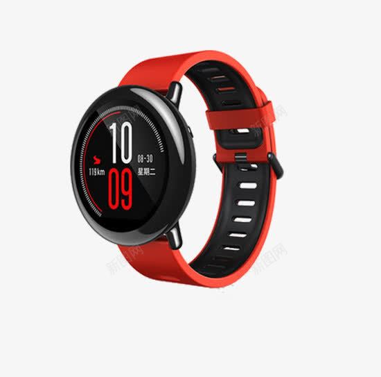 运动智能手表GPS定位png免抠素材_新图网 https://ixintu.com 产品实物 测心率手表 红色手表 跑步手表
