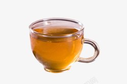 消化玻璃杯里的大麦茶茶汤高清图片