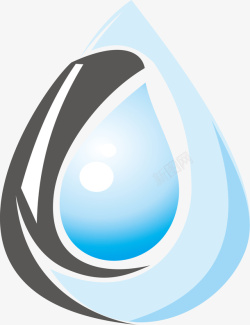 防水标识设计水滴形logo元素图标高清图片