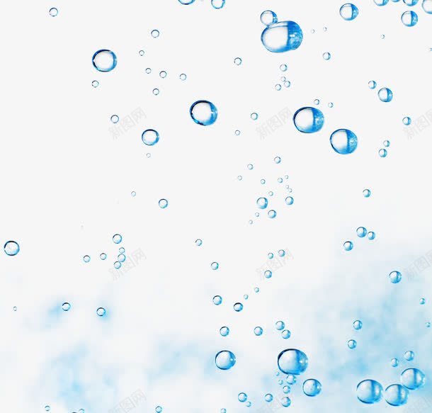 蓝色透明气泡png免抠素材_新图网 https://ixintu.com 气泡 水气 水珠 蓝色 透明