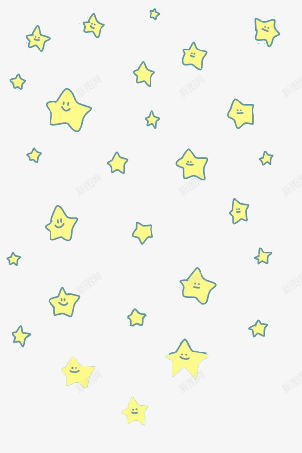 可爱的星星png免抠素材_新图网 https://ixintu.com 卡通 星星 表情 装饰 黄色