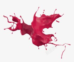 液体迸溅飞溅的红色液体高清图片
