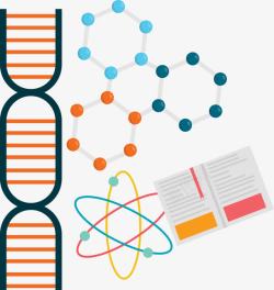 手绘DNA矢量图素材
