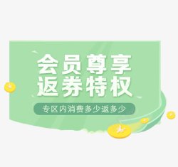 会员消费概述会员尊享返券特权高清图片