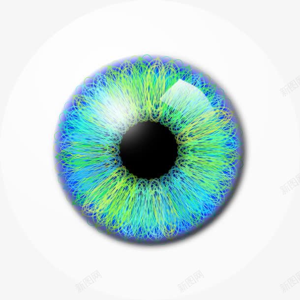 蓝绿色瞳孔眼睛png免抠素材_新图网 https://ixintu.com 人体器官 眼睛 蓝绿色 装饰图案