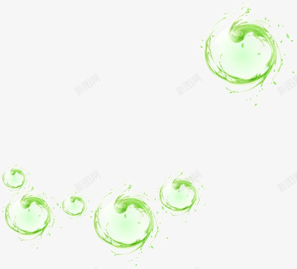 绿色气泡水滴健康自然png免抠素材_新图网 https://ixintu.com 健康 绿色气泡水滴 自然
