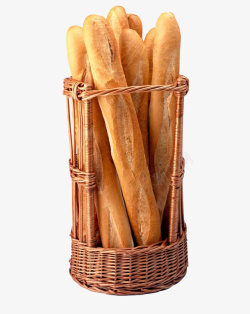 长面包实物一筐法棍面包高清图片