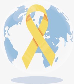 艾滋病公益素材黄色丝绸领带高清图片