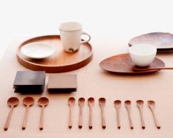 木制餐盘日式木制餐具高清图片