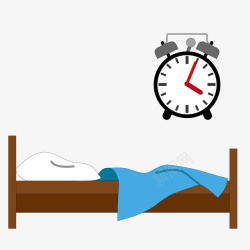 闹钟起床卡通作息时间起床时间矢量图高清图片