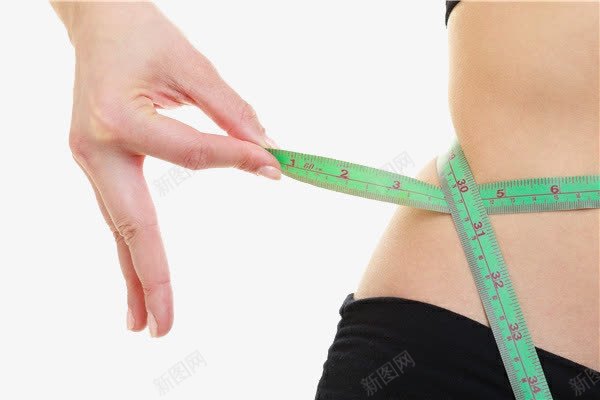 实物测量腰围的女人png免抠素材_新图网 https://ixintu.com 健身 减肥 女人 尺子 测量 瘦身 绿色 腰围 节食