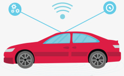 智能辅助驾驶互联网人工智能汽车矢量图高清图片