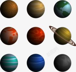 木星矢量图宇宙行星矢量图高清图片