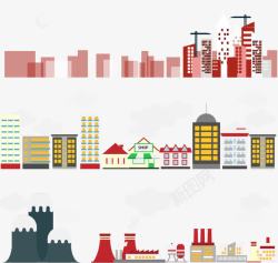 城市建筑景观矢量图素材