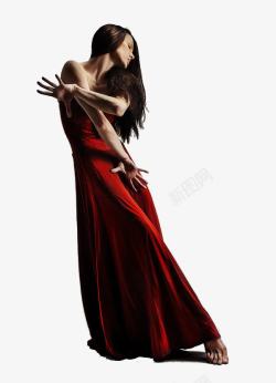 红衣舞女性感魅力红衣舞女高清图片