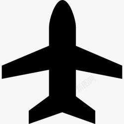 飞机的轮廓垂直的飞机形状象征图标高清图片