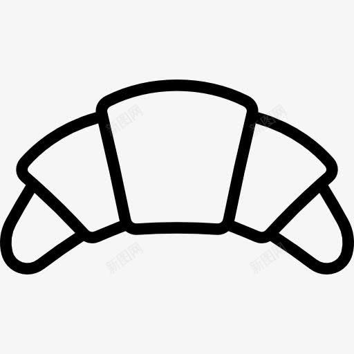 牛角标图标png_新图网 https://ixintu.com 法国面包 烘焙 牛角包 羊角面包 面包 食品 食品和餐厅