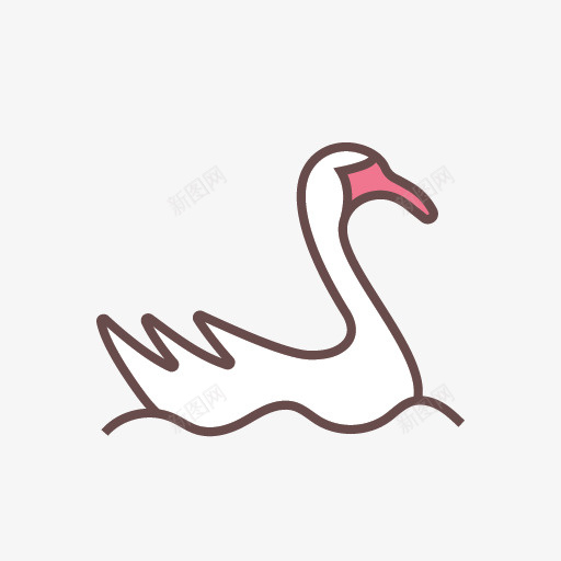 手绘的一只大白鹅png免抠素材_新图网 https://ixintu.com 卡通手绘 大白鹅 家禽 红色嘴巴 装饰图 飞禽