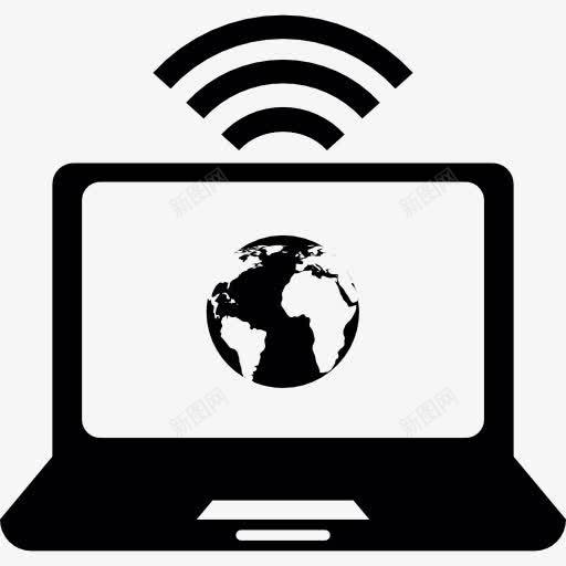 笔记本电脑图标png_新图网 https://ixintu.com WiFi无线连接 在世界范围内 接口 网络 计算机