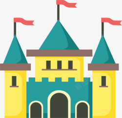 卡通童话城堡素材