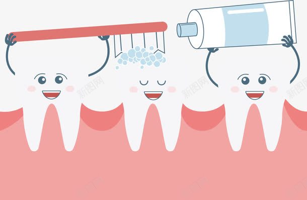 刷牙png免抠素材_新图网 https://ixintu.com 保护 儿童 清洁 牙刷