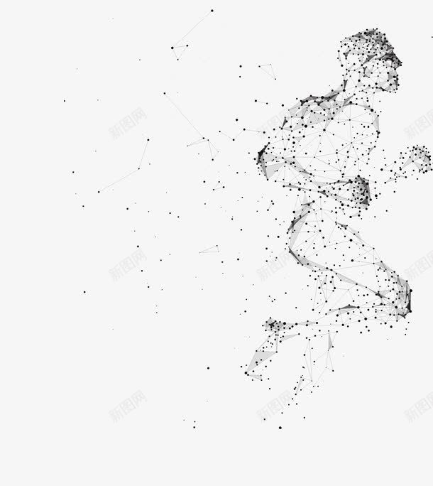 美术手绘沙粒png免抠素材_新图网 https://ixintu.com 人形 创意 奔跑 手绘 水彩 沙粒 设计