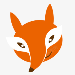狐狸脸卡通动物头像图标高清图片