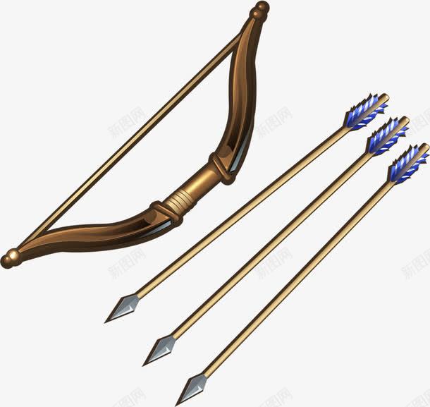 武器弓箭png免抠素材_新图网 https://ixintu.com 卡通 卡通弓 弓箭 手绘 武器 武器库