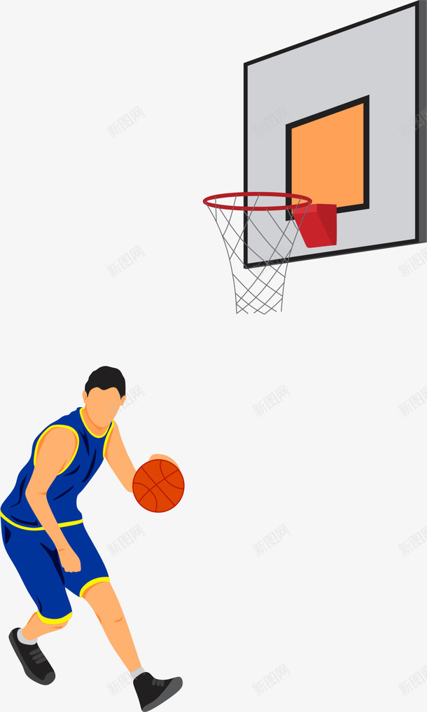 立体球框篮球球员png免抠素材_新图网 https://ixintu.com 体育 打篮球 球员 球框 球类运动 球赛 竞技 锻炼