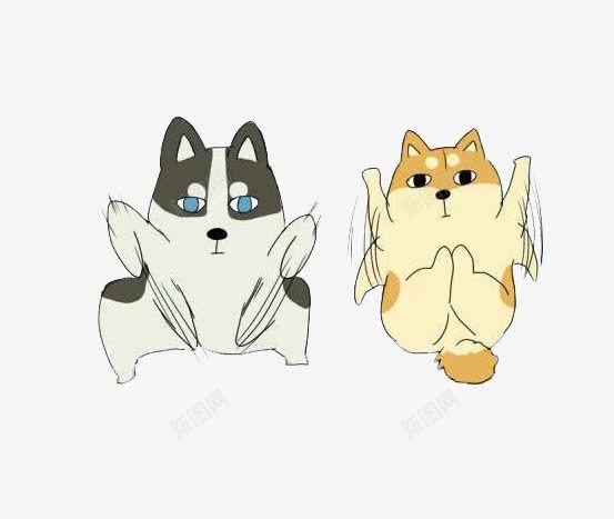 手绘柴犬png免抠素材_新图网 https://ixintu.com 动物 卡通 可爱 宠物 手绘 柴犬