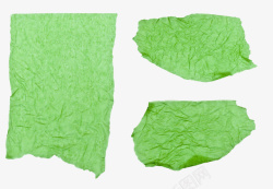 空白背景图片绿色皱纹碎纸片高清图片