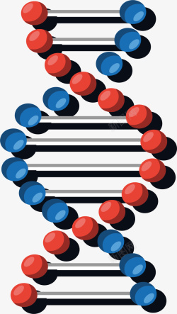 红蓝色双螺旋分子素材