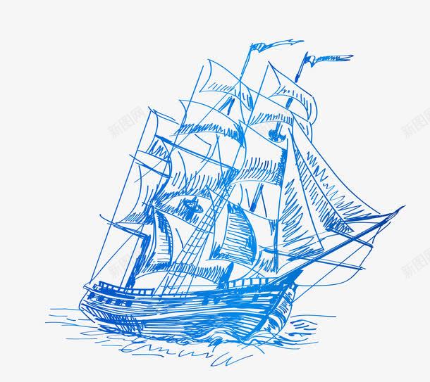 卡通手绘一帆风顺图标png_新图网 https://ixintu.com 一帆风顺 卡通手绘 图案图标 帆船 扬帆起航 杨帆起航