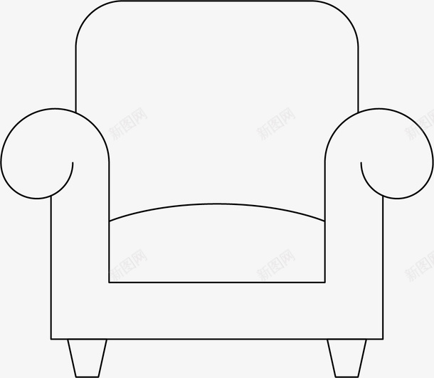 线条沙发矢量图图标ai_新图网 https://ixintu.com 布料沙发 布艺沙发 沙发 沙发线稿 皮质沙发 线条 矢量图