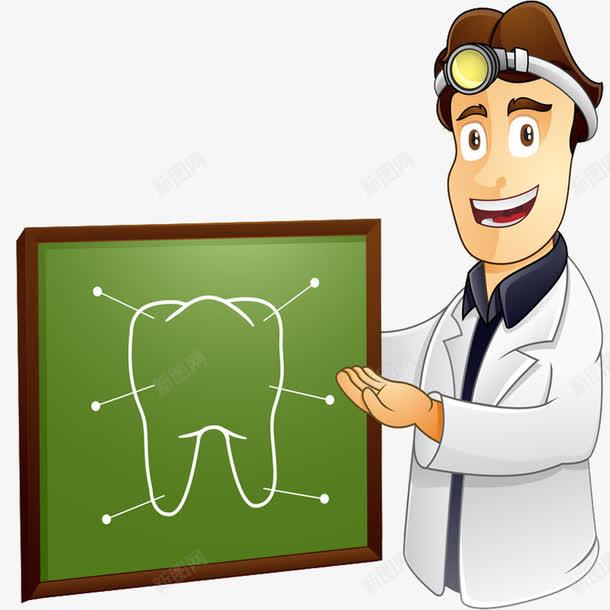牙科医生png免抠素材_新图网 https://ixintu.com 专业牙医 医生 医疗专家 牙科大夫 讲解牙齿构造的医生 讲解牙齿的医生