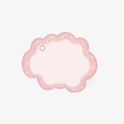 对话框状粉色云朵高清图片