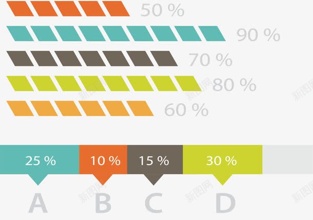 分类数据占比png免抠素材_新图网 https://ixintu.com 数据占比 矢量素材 能量条 英文序列