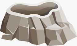 石头素材石头砌的井口矢量图高清图片