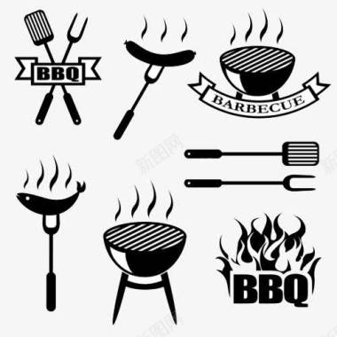 烹调BBQ烧烤图标图标