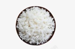 木盒里的大米碗里的大米饭高清图片