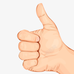 最棒的手势卡通比大拇指的手势矢量图高清图片