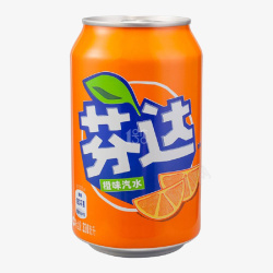橙味汽水芬达碳酸饮料高清图片
