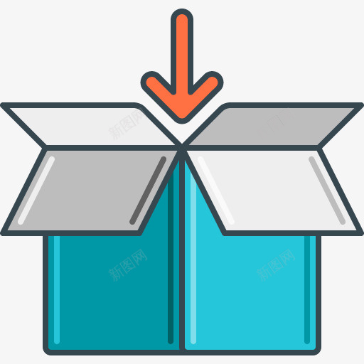 打包3D打印建模图标png_新图网 https://ixintu.com 建模图标 打包 打印 现代 科技 箭头 统一 蓝色箱子