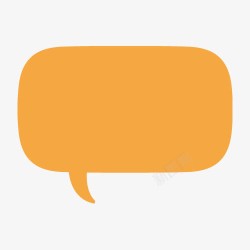 短信框橙色对话框高清图片