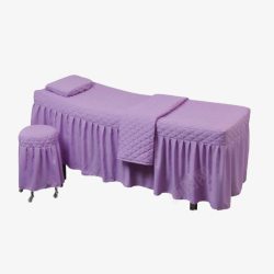 紫色棉美容床美容床高清图片