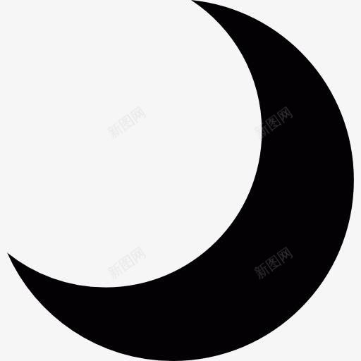 残月图标png_新图网 https://ixintu.com 夜晚 夜间 天空的形状 星星 月亮